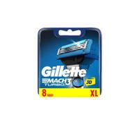 Gillette Mach 3 Turbo Testata di Ricambio 8 Pezzi - Testine ricambio rasoio