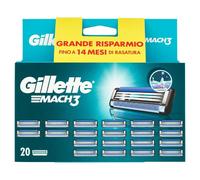GILLETTE MACH3 20 LAME ORIGINALI RICAMBIO UOMO RICARICHE CONFEZIONE 20 Pz Nuovi