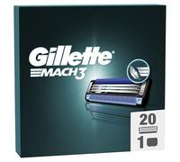 Gillette Mach3 Base 20 Lametta Di Ricambio Per Rasoio Barba Gillette, Con Striscia Lubrificante Per Una Scorrevolezza Fluida E Rivestimento Della Lama Progettato Per Ridurre