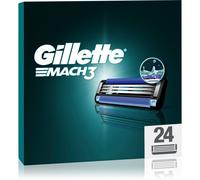 Gillette Mach3 Base 24 Lamette Di Ricambio Per Rasoio Barba Gillette Mach 3, Con Striscia Lubrificante Per Una Scorrevolezza Fluida E Rivestimento Della Lama Progettato Per Ridurre Stress da Rasatura