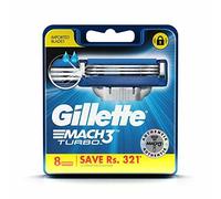 Gillette Mach3 Mach 3 Turbo Lame da barba da uomo per rasoio - 8 cartucce ted...