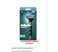 Gillette Mach3 Rasoio + 2 Ricambi 1pz