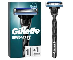 Gillette Mach3 - Rasoio da uomo, 1 rasoio Gillette e 1 lama di ricambio