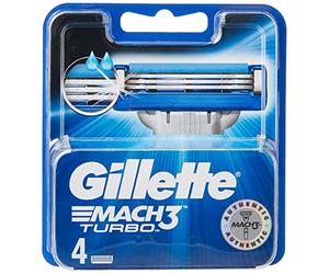 Gillette Mach3 Turbo - Ricariche per lamette da uomo, 4 lame