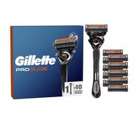 Gillette Proglide 1 Rasoio Barba Manuale 10 Lamette Di Ricambio Per una Rasatura