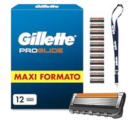 Gillette Proglide 12 Lametta Di Ricambio Per Rasoio Con Doppia Lubrificazione Prima E Dopo Le Lame E Lubrificazione EverGlide Per Una Profondità E Un Comfort Incredibili
