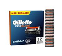 Gillette ProGlide 12 Lamette Gillette da Barba di Ricambio Per Rasoio Barba Manuale, a 5 Lame, Lamette Uomo per una Rasatura Profonda, Con Lubrastrip e Supporto, Idea Regalo