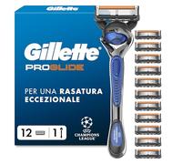 Gillette Proglide Rasoio Barba Uomo, 12 Lamette di Ricambio, Multicolore | 12 Lamette da Barba a 5 Lame, Rasatura Profonda, con Doppia Lubrificazione Prima e Dopo il Passaggio, Lama Barba Uomo