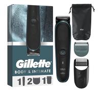 Gillette Rasatura Intima Uomo I5 Initmate, Rasatura Di Zone Intime, Impermeabile, Senza Fili, Uso Su Pelle Secca O Umida, Zoccolo Per La Pelle Sensibile, Lame Inusurabili, Borsa Da Viaggio