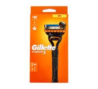 Gillette Rasoio Da Uomo Fusion5, Manico E 2 Cartucce A 5 Lame, Lama Di Precisione Per Aree Difficiles, Nastro Lubrificante Per Scivolare Fluido Sul Viso, 1 Ricarica Per 20 Rasature
