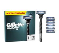 Gillette Rasoio Uomo Mach3 A 3 Lame, 1 Manico + 6 Lamette Barba