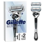 Gillette Rasoio Uomo Skinguard Sensitive Flexball A 2 Lame, 1 Manico + 2 Lamette Barba