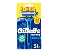 Gillette Rasoio Uo Sensor 3 Comfort Usa e Getta Confezione da 5 Rasoi