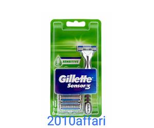 Gillette Sensor 3 Sensitive Rasoio completo + 6 Ricariche