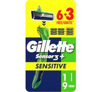 Gillette Sensor 3+ Sensitive Rasoio Da Uomo Con Testina Oscillante A 40° E 3 Lam