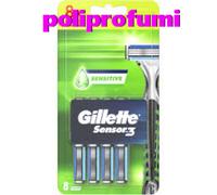 Gillette Sensor 3 sensitive Ricambi 8 pezzi