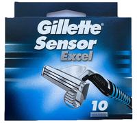 GILLETTE SENSOR EXCEL 10 LAME DI RICAMBIO LAMETTE TESTINE RICARICA RASOIO