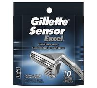 Gillette Sensor Excel Ricariche per rasoi da uomo, 10 pezzi