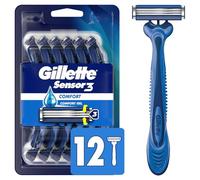 Gillette Sensor3 Comfort - Rasoi usa e getta da uomo, 12 rasoi