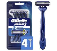 Gillette Sensor3 Smooth Shave Disposable Razor 4 Count, 4.000 Count (Pack of 3)