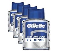 Gillette Series - Cura della barba Aftershave Splash per uomini (100 ml), sensazione rinfrescante e tonificante, fragranza rinfrescante per la rasatura, regalo per uomini (Confezione da 4)