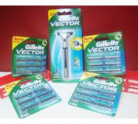 Gillette Vector 1 rasoio e 25 lame doppie rasoi lame cartucce toelettatura uomo
