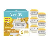 Gillette Venus ComfortGlide con Olay - Lamette di ricambio da donna, fragranza al cocco, confezione da 6 (l’imballaggio può variare)