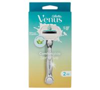 Gillette Venus Comfortglide Sensitive Rasoio Donna a 5 Lame, 1 Manico + 2