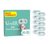 Gillette Venus Deluxe RASOIO DONNA Smooth Sensitive 10 LAMETTE DONNA di Ricambio