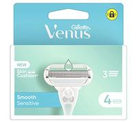 Gillette Venus Deluxe Smooth Sensitive Ricariche Per Rasoio Da Donna, Confezione Da 4, 5 Lame Per Una Rasatura Delicata E Duratura