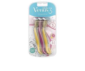 Gillette Venus Dragonfruit - 3 rasoi usa e getta da donna, 3 rasoi da donna con lame comode