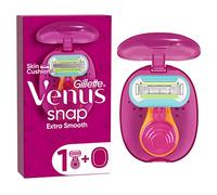 Gillette Venus Extra Smooth Snap Rasoio Da Donna, Manico Mini | Rasoio Da Donna, 1 Testina a 5 Lame per una Rasatura Super Profonda e un Manico Mini per Usarlo in Qualsiasi Momento