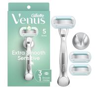 Gillette Venus Lama di rasoio da donna extra morbida e sensibile, con manico riutilizzabile, 3 ricariche e supporto per doccia