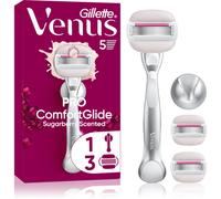 Gillette Venus PRO ComfortGlide Sugarberry rasoio per depilazione femminile con supporto per doccia + lamette di ricambio 5 pz