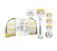 Gillette Venus Rasoio Donna Pro ComfortGlide Coconut, Manico e 4 Lamette | Rasoio da Donna, al Profumo di Cocco, 4 Lamette di Ricambio, Manico in Metallo Riutilizzabile e Gancio per Doccia