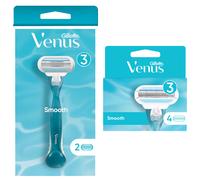 Gillette Venus Smooth rasoio 3 lame donna + testine di ricambio ricarica