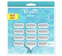 Gillette Venus Smooth Rasoio Donna, 12 Lamette di Ricambio, con 3 Lame