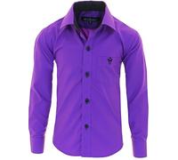 GILLSONZ A7vDa 86Bis158 - Camicia per bambini a maniche lunghe facile da stirare 10 colori Colore: rosa. cm
