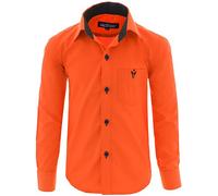 GILLSONZ A7vDa 86Bis158 - Camicia per bambini a maniche lunghe facile da stirare 10 colori Colore: rosa. cm