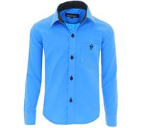 GILLSONZ A7vDa 86Bis158 - Camicia per bambini a maniche lunghe facile da stirare 10 colori Colore: rosa. cm