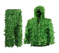 Gilly Suit, 3d Leafy Suit With Adjustable Elastic Waist, Camouflage Effect