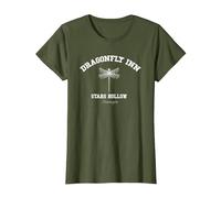 Gilmore Girls Dragonfly Inn Maglietta, Donna, Oliva, L