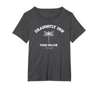 Gilmore Girls Dragonfly Inn Maglietta, Donna Plus-Size, Grigio Scuro, 5X
