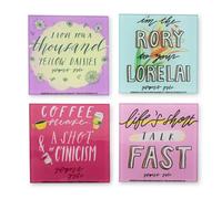 Gilmore Ragazze Citazioni Vetro Sottobicchieri Set Di 4