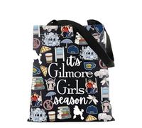 Gilmore TV Show Merchandise Tote Bag Luke's Coffee Gift Rory Lorelai Lovers Gift It's Gilmore Girl Season Borsa a tracolla per i fan, Gilmore Season Bl Tote, 32*37CM