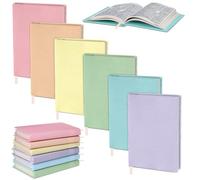 Gilprop Confezione da 6 copertine elastiche in tessuto colorato, riutilizzabili, per copertine rigide e libri di testo (colore macaron)