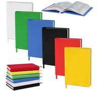 Gilprop Confezione da 6 copertine elastiche per libri, in tessuto colorato, riutilizzabili, per copertine rigide e libri di testo (colore arcobaleno)