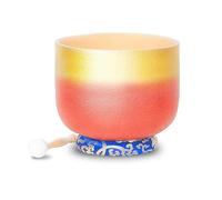 Gilt Pink, Crystal Yoga Bowl Set, 7-12 ", Handcrafted, Meditation Props, Relieve Fatigue And Anxiety, Suitable For Beginners And Professional Players, Send Percussion Sti(9 Pollici)