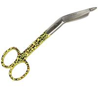 Gima 20511 - Forbici per Infermieri, Lister, per Bende, Fantasia Leopardata, in acciaio inossidabile, Finitura Satinata, Rivestimento in Polvere, Lunghezza 14 Cm, per Uso Professionale, Fantasia Leopardo