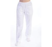 Gima 21492 Pantaloni, Cotone/Poliestere, Unisex, Taglia S, Bianco